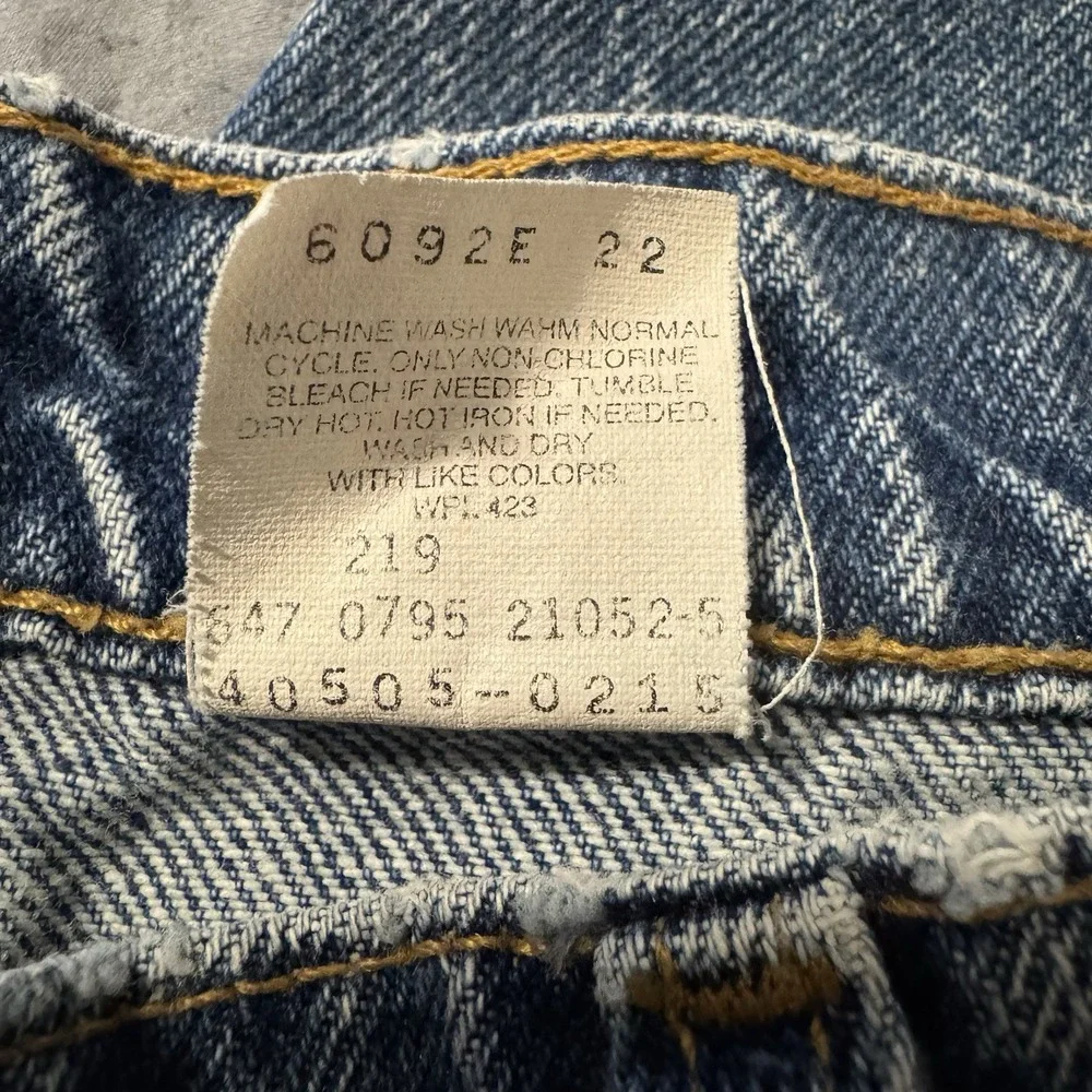 Vintage Levi's 505 Regular Fit Men's Jeans Orange Tab 90s Size 40x32 100% Cotton
